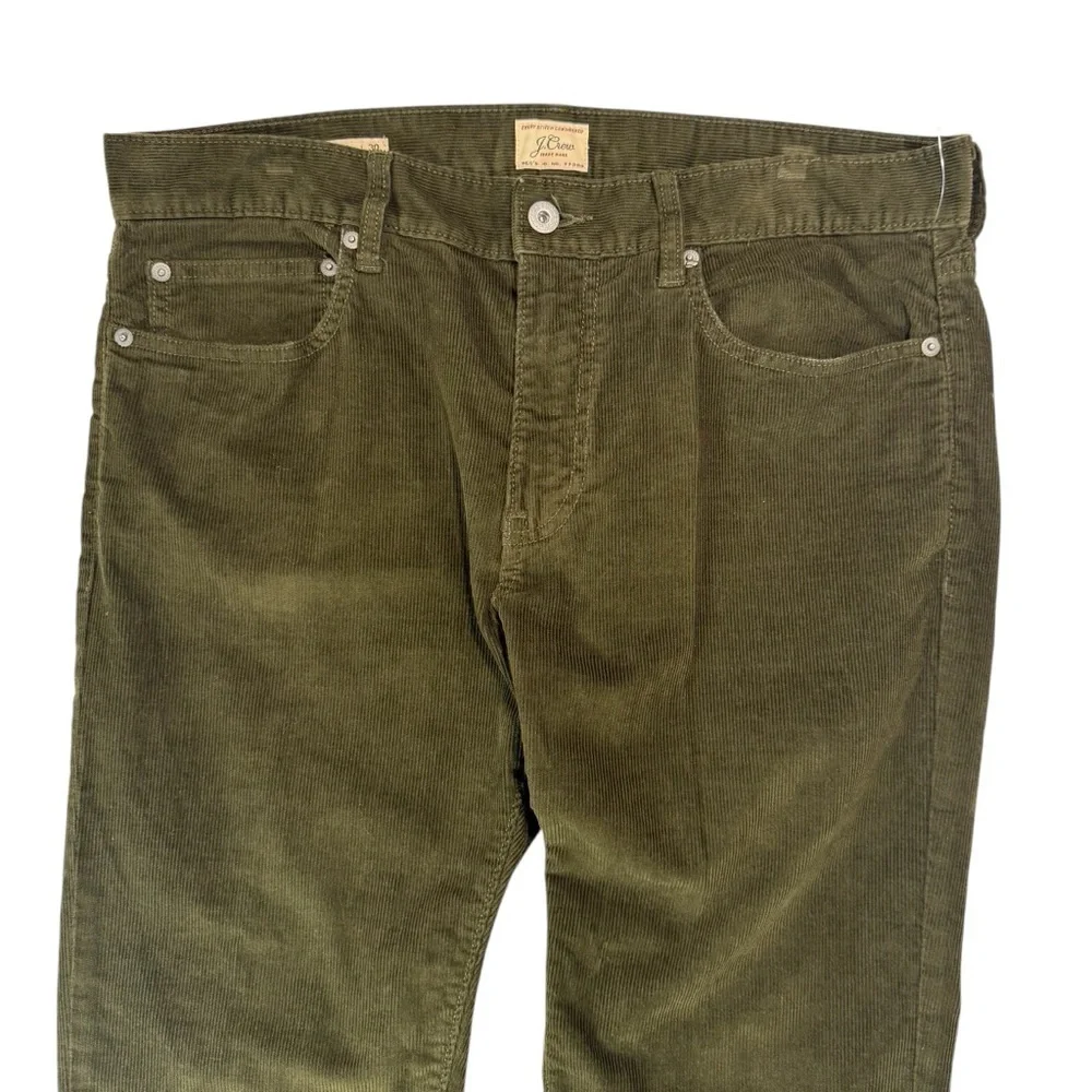 J. Crew Dark Green Corduroy Pants. Size 34x30